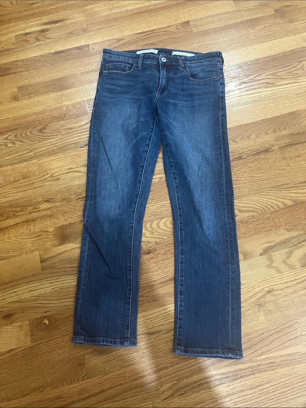 Anthropologie Pilcro Dark Blue Straight-Leg Women's Jeans Sz 28 EUC